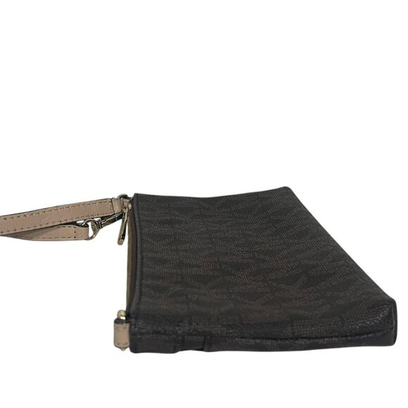 Michael Kors MK Logo Brown Large Wristlet - Picture 10 of 11